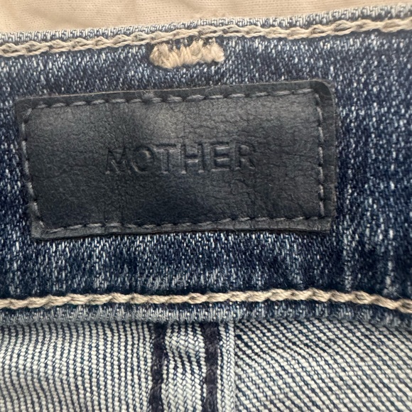 MOTHER Women’s Dark Blue Dazzler Ankle fray Jeans - Picture 3 of 5